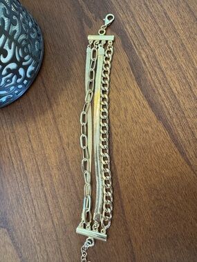 Express Gold-Tone Multi-Chain Bracelet